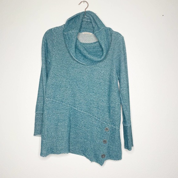Soft Surroundings Sweaters - ♥️ SOFT SURROUNDINGS Teal Long Sleeve Cowl Neck Sweater